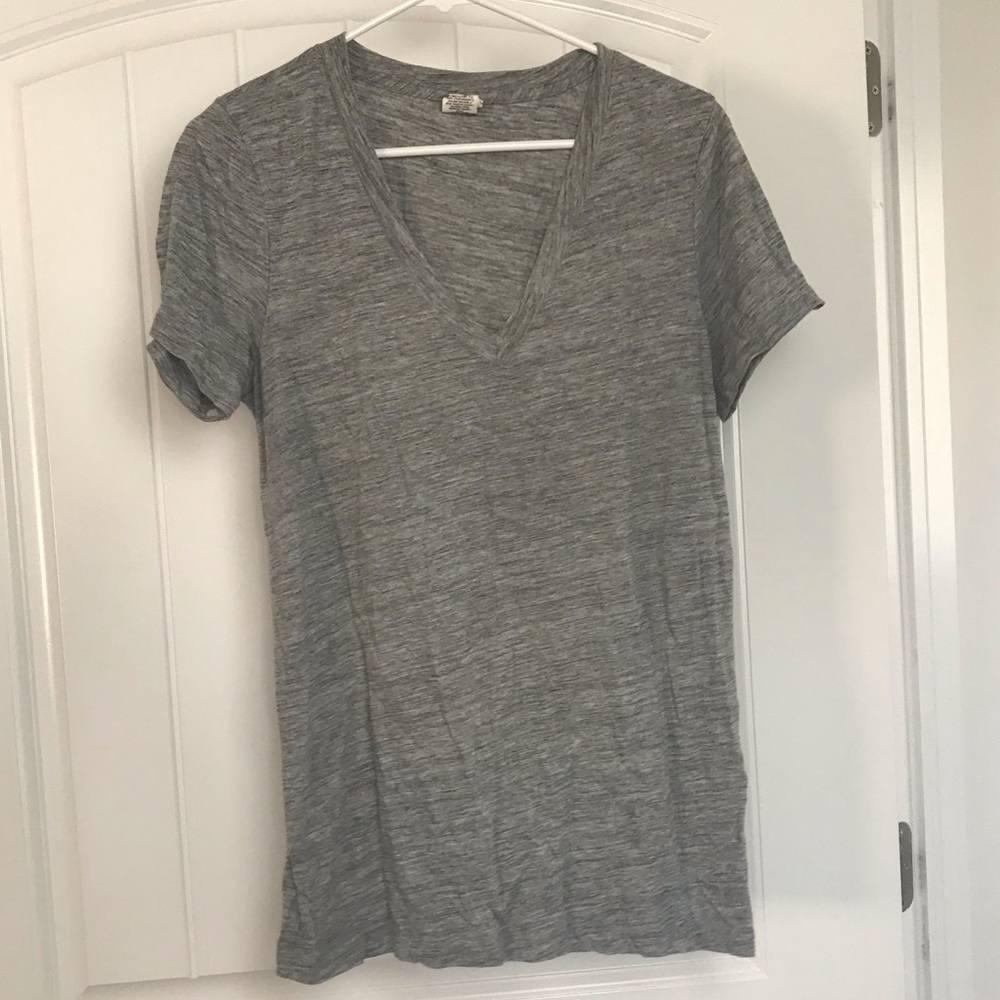 Dark gray plain T-shirt